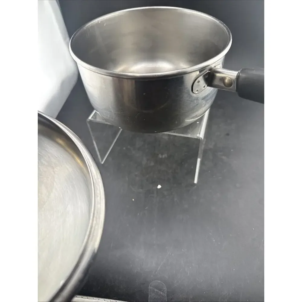 Vintage Revere Ware 1 Qt Saucepan Lid 1801 Stainless Steel 1986 Clinton ILL USA